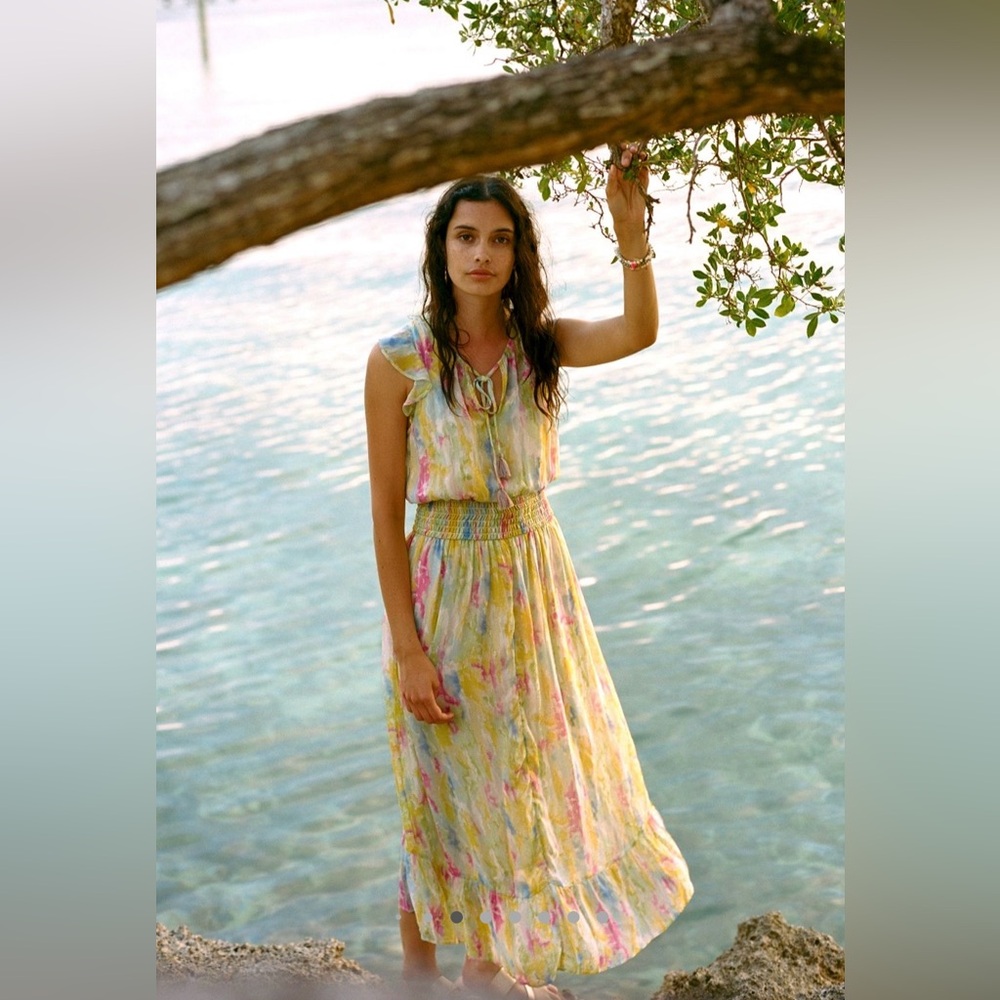 Anthropologie Watercolor Maxi Dress